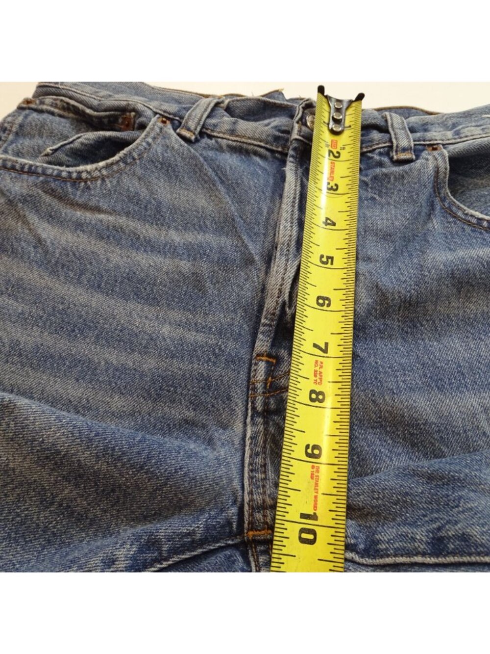 Madewell The Dean Easy Straight Jean Women Light Wash Raw Hem Button Fly Size 28 - Picture 13 of 15